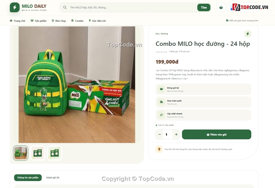 Đồ án,web bán sữa,AI